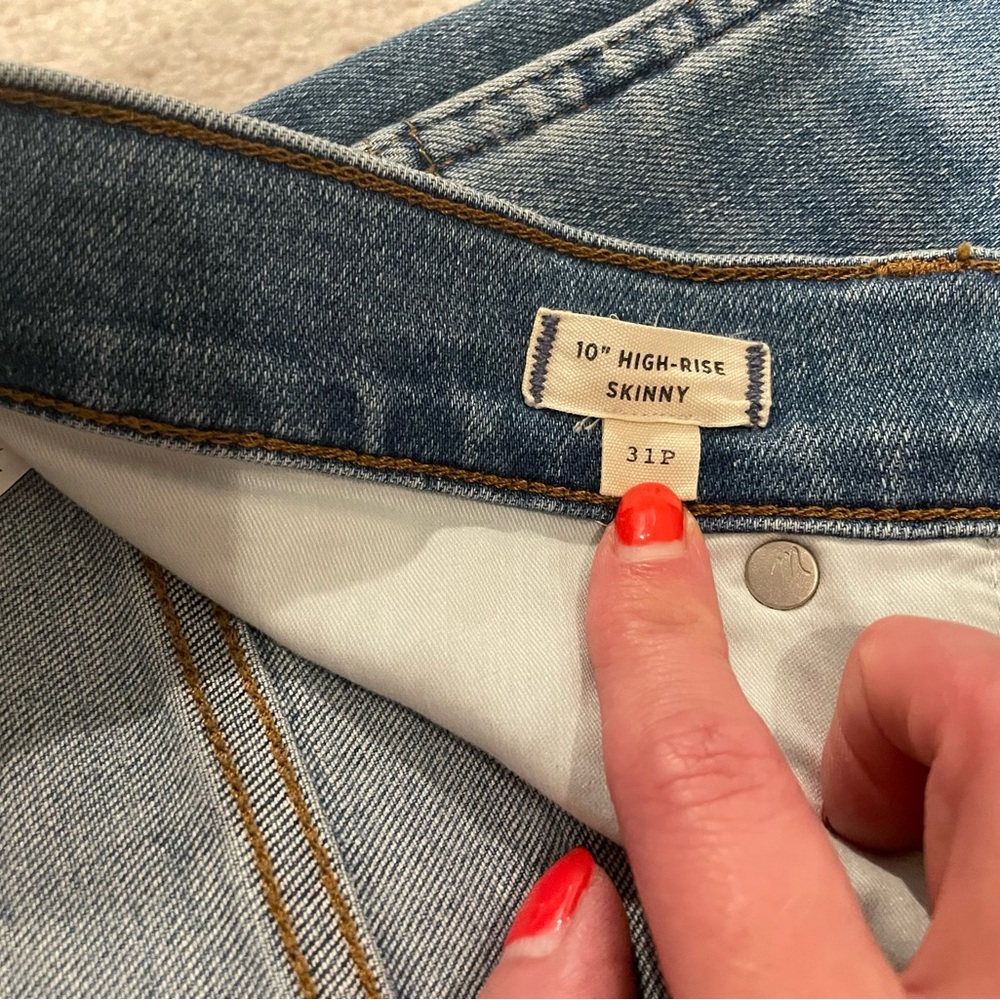 Madewell high rise skinny jeans